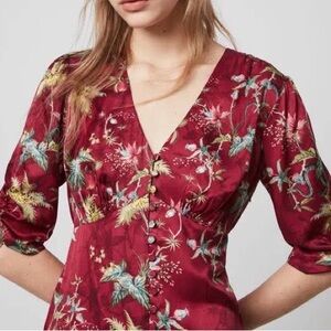 NWOT All Saints - Kota Silk Blend Evolution Dress - XS